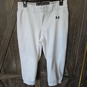 Under‎ Armour Pants Women's Size Medium White Softball Baseball Cropped Sports